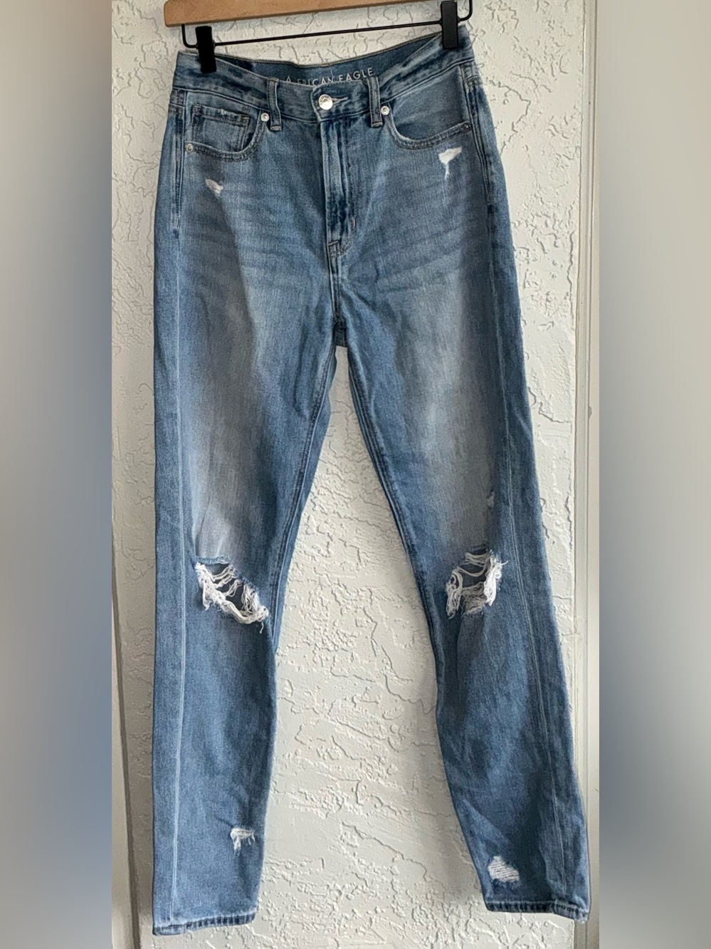 Women's Distressed Mom Jean